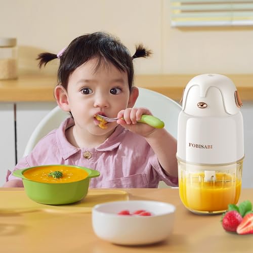 image for FOBISABI Baby Food Maker - Baby Food Processor with 2 Glass Bowls Baby