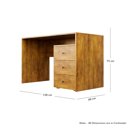 Image of Bniture Wooden Study Table for Home with Bottom Storage | Engineered Wood Study Table with Book Shelf | Multi Purpose Computer Desk for Writing | Laptop Table for Office & Home | Giant Wood
