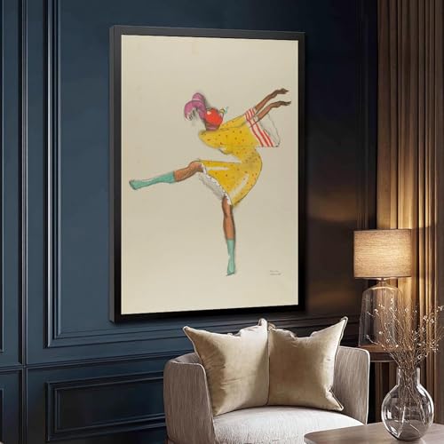 Cadre suspendu Josephine Baker affiche Paul Colin en toile