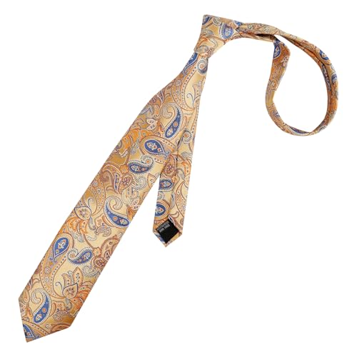 Image of Alizeal Mens 3.15'' Vintage Paisley Tie Pocket Square Set | Elegant Perfect for Banquet Wedding and Party