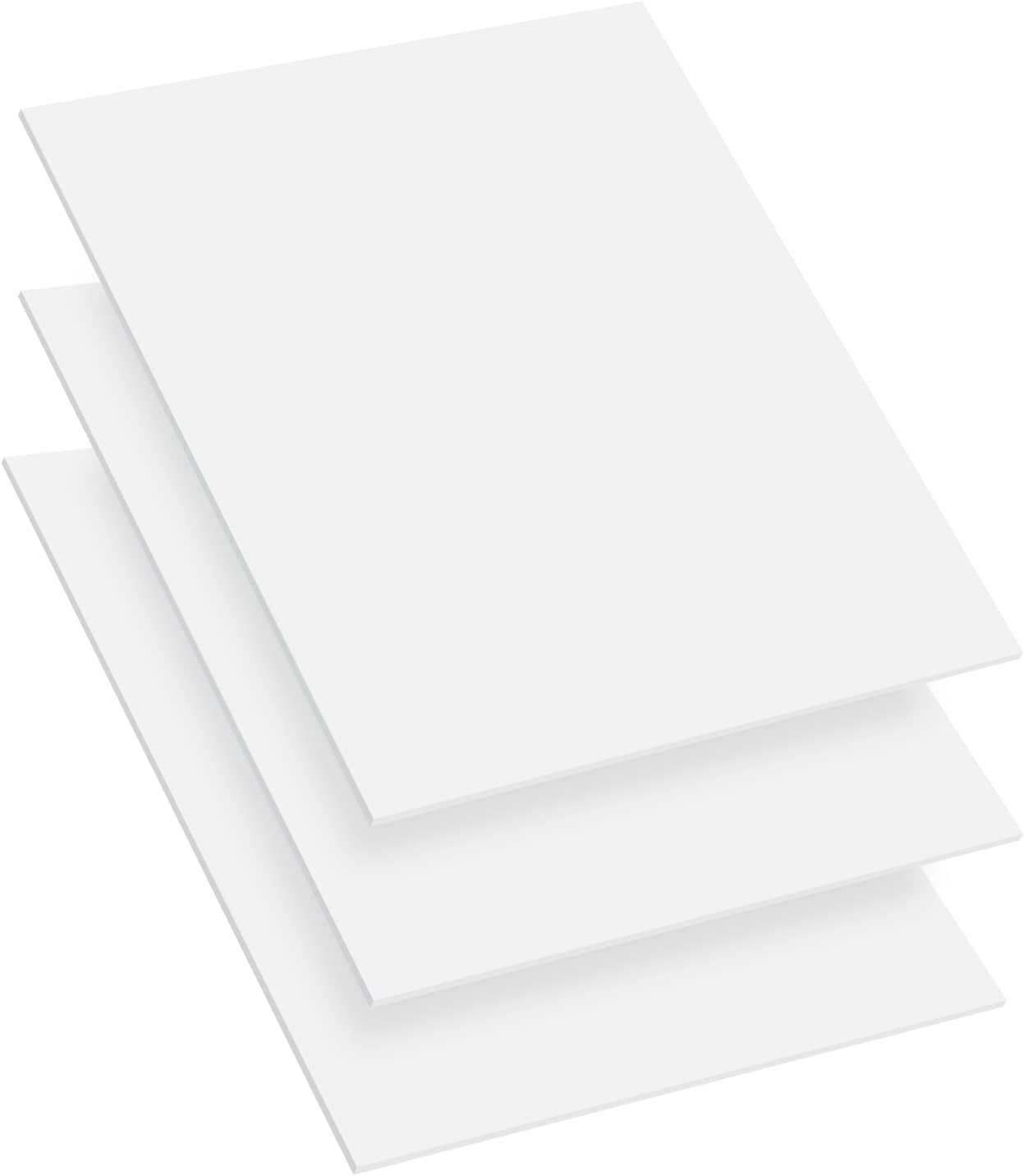 Mega Format Expanded PVC Plastic Sheets - 8" X 10" Rigid White Sheet for Crafts, Signage, & Displays - Sintra, Celtec PVC Board - Waterproof for Outdoors Use - 1/8" 3mm Thick - 3-Pk-White