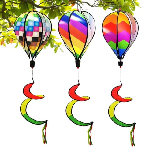 Molinillos de viento colgantes tipo globo iris para césped 2