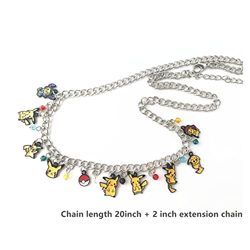 Rhxwfdg Pokemo Pikach Necklace, Environmental Zinc Alloy Pendants, Anime Gifts Torque For Boys, Girls And Women #TOP1