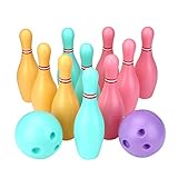 TOYANDONA Kinder Bowling Set Bowling Spiele Spielzeug Werfen Sport Entwicklungsspiel für Aktive Party Familienspiele Kinder Jungen Mädchen ( Zufällige Farbe )