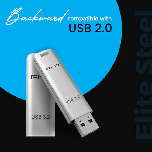 PNY Elite Steel 64GB USB 3.2 Pen Drive | Flash Drive - Silver 6 41VFGMelmvL