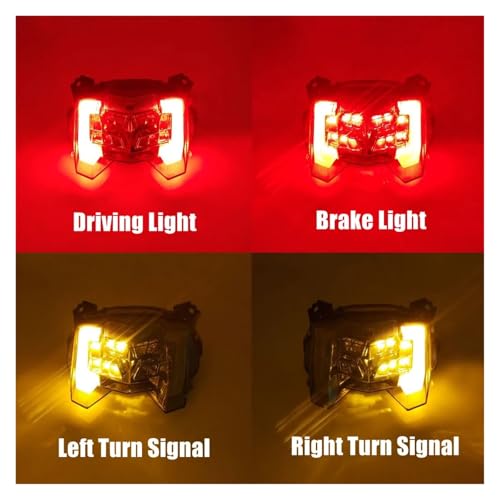 Luz trasera LED con intermitentes para Yamaha MT-09 2017-2020 6