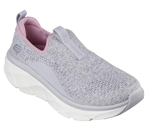 Skechers D'lux Walker 2.0   Bold StateD'LUX Walker 2.0 Bold State, Punto Gris y Ribete Rosa, 39.5 EU