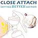 Elfzone Manual Breast Pump - Adjustable Suction Silicone Hand Pump Breastfeeding, Small Portable Manual Breast Milk Catcher Baby Feeding Pumps & Accessories, White, Mother’s Day Gifts