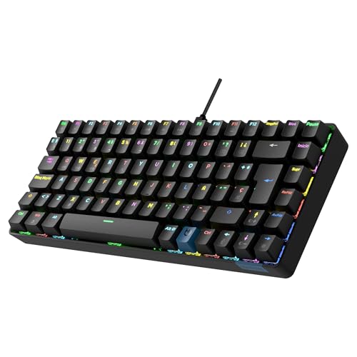 Miniatura 5 de Hiditec Gm1k Teclado Mecánico Inalámbrico 75 Triple Conectividad Bluetooth 5.0 2.4ghz Usb-C Switches Gateron Pro Brown Hot-Swap Argb Layout Es