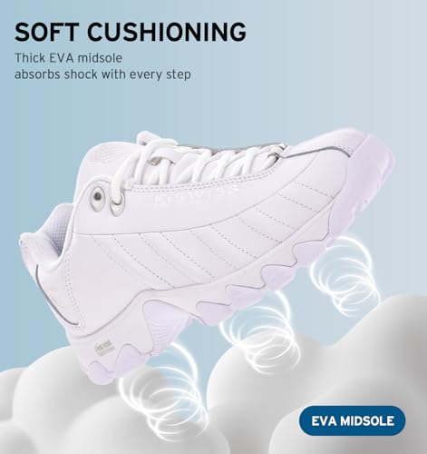 Image of K-Swiss Women's ST329 CMF Sneaker, Wide Tennis Walking Leather Shoes