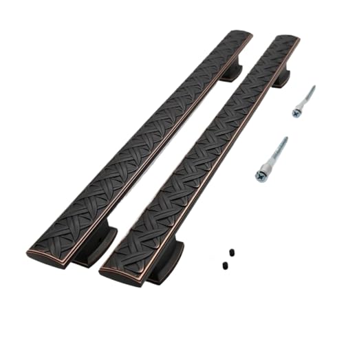 Genérico Manilla De Puerta Moderna Nórdica Con Patrón Negro For Villa, Hotel, Hospital, Dormitorio, Granero. Accesorios Herrajes For Muebles(Black-1pair)