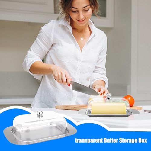 Butter Keeper Tray, Cake Storage Dish, Butter Tray Lid, Sealing Butter Dish, Bread Storage Container, Fruit Storage Dish, Butter Dish Storage, Kitchen Butter Keeper, Fresh Butter Dish - immagine 6