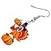 NEWEI Acrylic Thanksgiving Anime Turkey Chicken Earrings For Women Fashion Charm Jewelry Gifts (Orange)