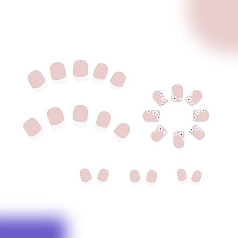 🌸 Spring French Press-On Nails: Short Square Pink