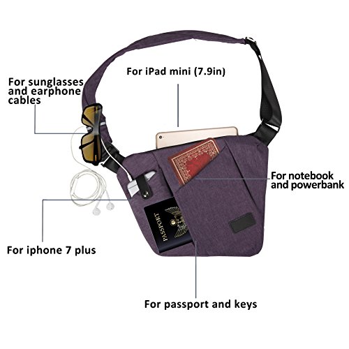 Sling Bag, Shoulder Crossbody Chest Bag Daypacks for Men & Women