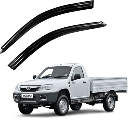 Image of Premium Non-Breakable Car Window Door Visor /Rain Guard /Wind Deflector Compatible for (TATA Yodha 2pcs)