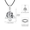 Dragon Necklace for Men 925 Sterling Silver Dragon Celtic Necklace Dragon Pendant Jewellery Fathers Day Gift for Men's(Black rope 18 inches + 2 inches #1