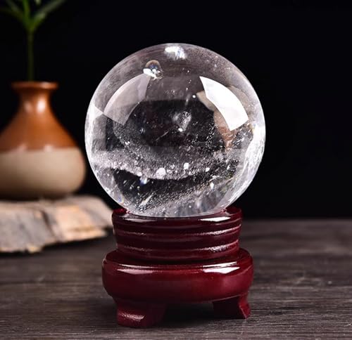 Boule de cristal avec support en quartz clair a offrir pour harmoniser une maison - 4