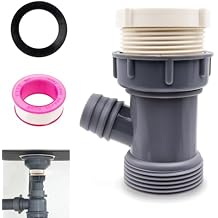 Dishwasher Drain Hose Adapter Universal Y-Shaped Kitchen Sink Drain Pipe Adapter with Tape Sink Drain Wye Adapter for Tubular Drain Systems, Fits 1-1/2" & 1-1/4" Drain Pipes