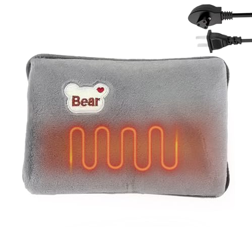Hot Water Bag, Rechargeable Electric 18x25cm, Multipurpose Heating Pad Hot Water Bottle, Leak-Proof Rechargeable Hand Warmer, for Winter Cold, Period Cramps, Neck Shoulder Legs and Body