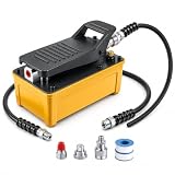 Lufthydraulikpumpe mit Fußpedal, 1,6 L Aluminiumtank, pneumatische Hydraulikpumpe für Werkstatt und Garage