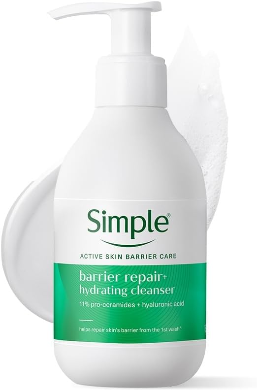 Barrier Repair+, Hydrating Cleanser, Face Wash, 150ml, for Dry and Sensitive Skin, with 11% Ceramide Boosters, Soap-Free, for Women