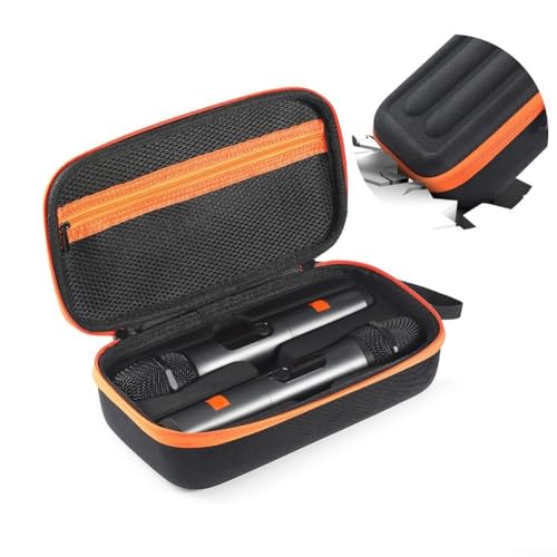Sac de rangement portable en EVA avec bandoulière, pour microphone sans fil PartyBox et système de deux microphones sans fil, étui de protection de voyage résistant à l'eau, pour studio à domicile