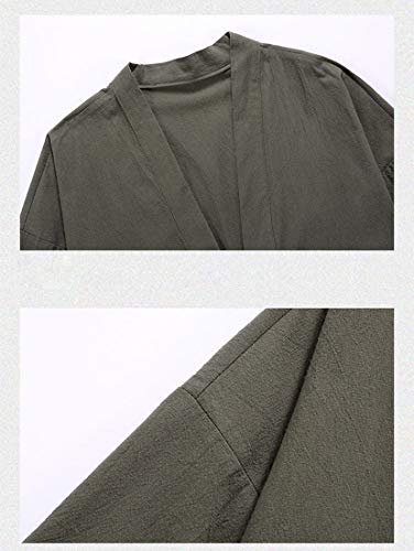 Men`s Japanese Traditional Shirt Kimono Cardigan Tops Cloak3