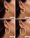 14K Gold Plated Hoop Earrings for Women Chunky Hoop Earrings for Women Thick Lightweight Earrings Jewelry Gifts