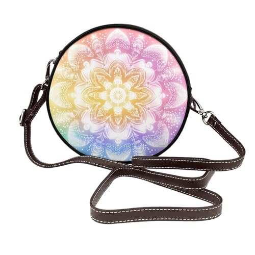 Sac rond arc-en-ciel Mandala, l'accessoire qui égaie votre look