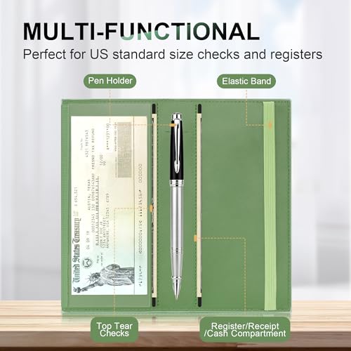 Save $3 on CASMONAL RFID Vegan Leather Checkbook Cover - Image 2