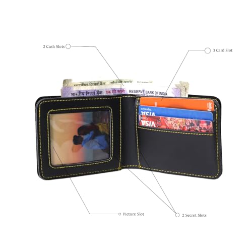 Image of Personalized Smart Pop-Up Leather Wallet for Men & Women | RFID Blocking Card Holer| Slim Magnetic Bifold Wallet with Quick Access Button - Holds 14 Cards & Cash