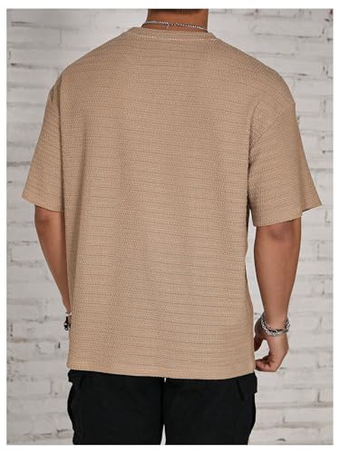 SOLY HUX Men's Summer Crew Neck Short Sleeve T Shirts Casual Drop Shoulder Basic Tees Streetwear2