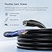 AIXINE Level 1&2 EV Charger,Tesla EV Charger NACS 16A with 25FT Extension Cord Cable,Portable Electric Car Charger 240V NEMA 6-20 Plug&120V NEMA 5-15 Adapter Compatible with All Tesla Models X/Y/3/S