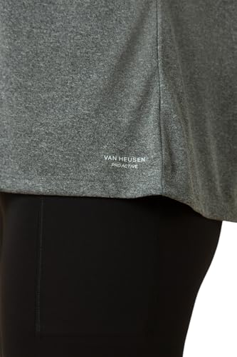 Image of Van Heusen Women's Polyester Relaxed Fit Pro Active Anti Bacterial Sports T Shirt - Relax Fit, Round Neck, Short Sleeve