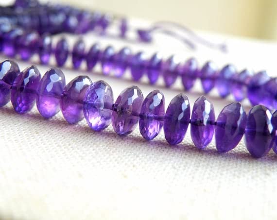 Améthyste pourpre 26 perles de 9.5mm LKBEADS pour fabriquer un cadeau personnalisé