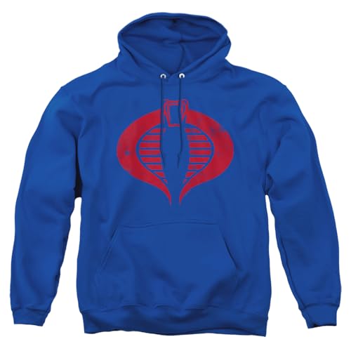 G.I. Joe Cobra Logo Unisex Adult Pull-Over Hoodie Royal Large
