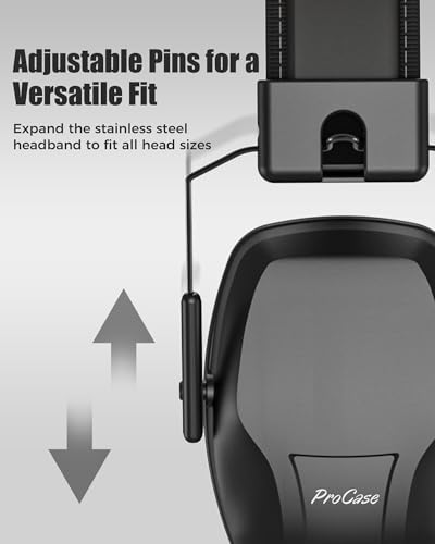 Image of ProCase Hearing Protection Ear Muffs SNR 33dB, Noise Cancelling Headphones