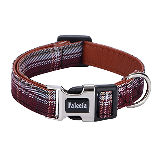 Collier chien noeud papillon rouge et blanc taille S réglable - 5