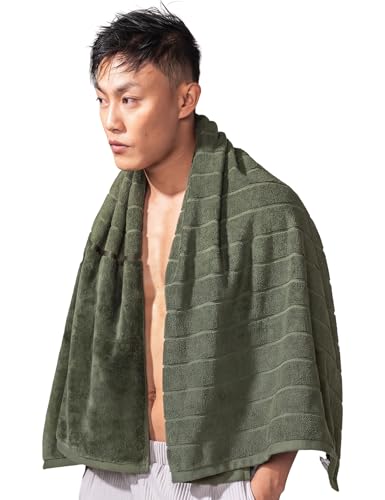 Image of DAMENSCH 100% Cotton Towel, Super Soft Towels for Men, Ultra Absorbent, Quick Dry Towel for Women, Evening Green