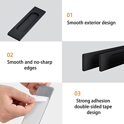 MOROBOR Self-Stick Rectangular Sliding Door Pulls - Image 4