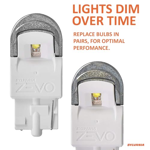 SYLVANIA - 7440 T20 ZEVO LED White Bulb - Bright LED Bulb, Ideal for Daytime Running Lights (DRL) and Back-Up/Reverse Lights (Contains 2 Bulbs) by SYLVANIA - Image 2