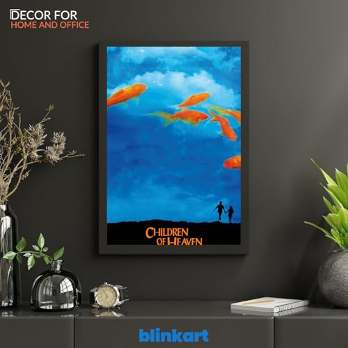 Image of BLINKART Children Of Heaven (1997) Movie Poster Frame 8x12 Inch | Premium 300 GSM Paper Wall Print | Vintage Film Artwork for Home, Bedroom, Living Room, Office | Framed Photo Decor