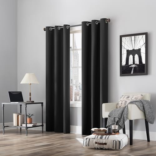 Rideaux occultants 100% anthracite Sun Zero Cyrus 101x160 cm - 8