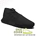BOVAI - Waterproof Shoe Covers Reusable Rain Shoe Cover Silicone Magic Shoe Running Cover Work Rubber Protector (Black, Large)