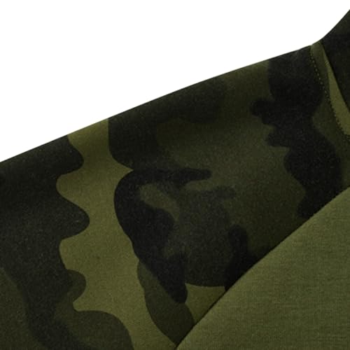 Ymosrh Men's Casual Hoodies, Long Sleeve Zip Up Camo Hoodie Casual Athletic Workout Pullover Hooded Sweatshirt, M-3XL2