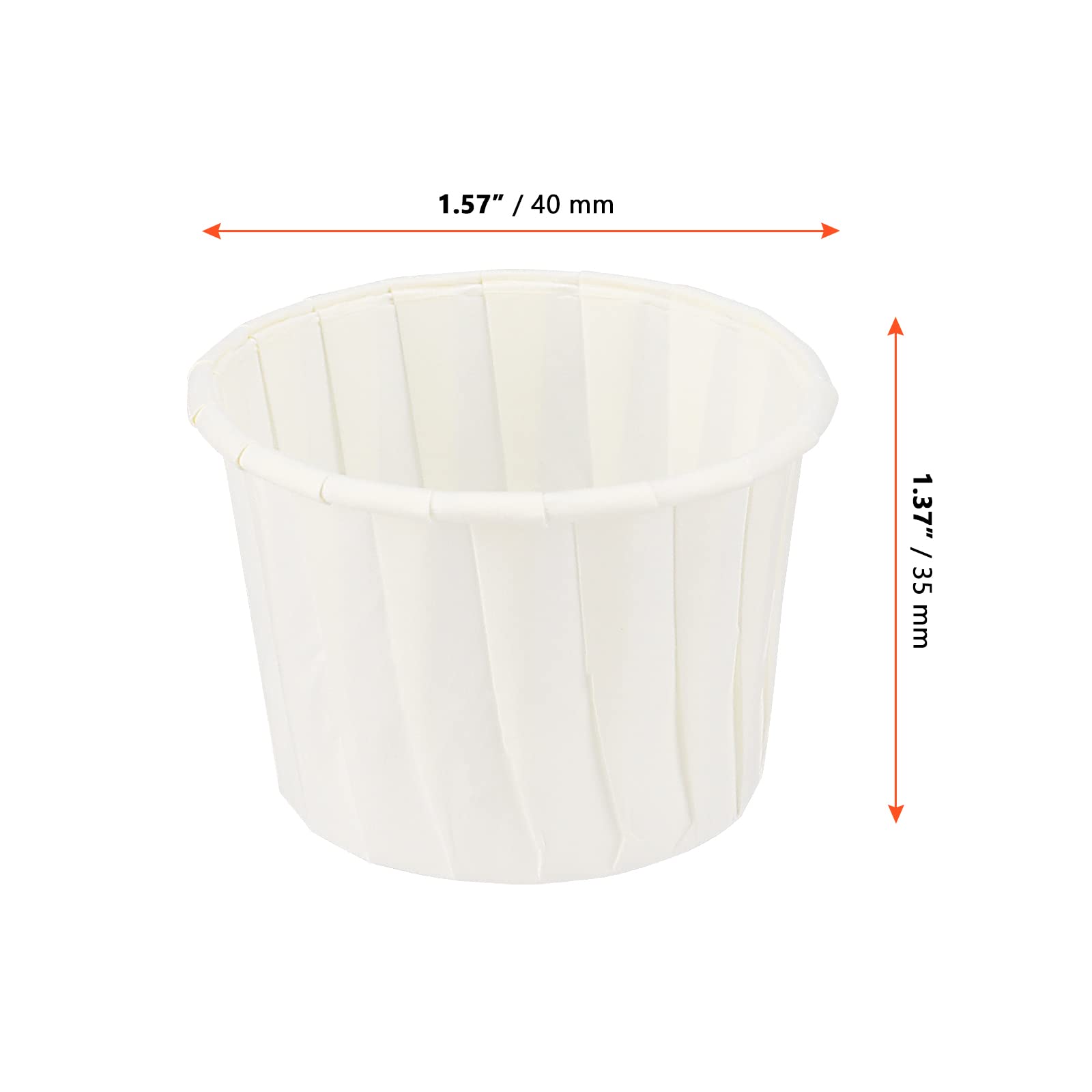 SINJEUN Lot de 1000 gobelets jetables en papier de 56,7 g, échantillon de condiments pour mesurer, shots de gelée, sauces, blanc