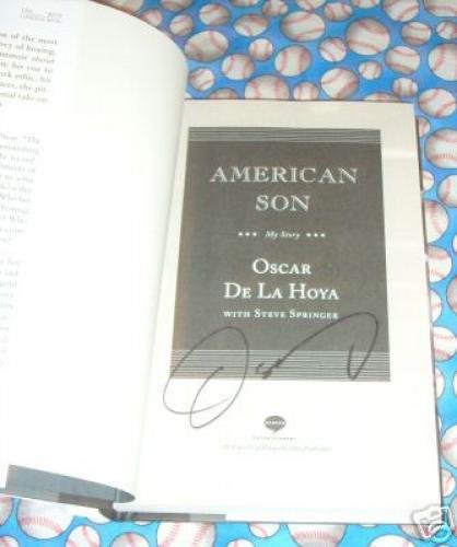 oscar de la hoya autographed book boxing champion - autographed boxing equipment