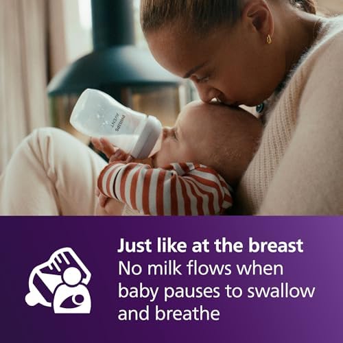 Philips Avent Natural Baby Bottles with Natural Response Nipples (Medium Flow, Flow 3), 9oz, 4-Pack, SCY903/04 - 3