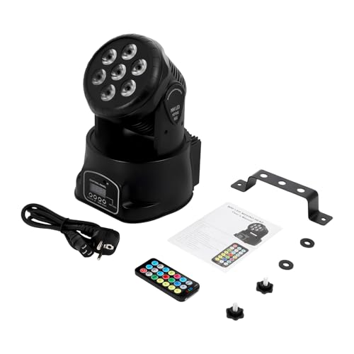 Konfiur 105W Moving Head 4 in 1 Led Discolicht Partylicht Dmx 7 RGB Led Spot Dj Partylicht mit Fernbedienung Geeignet für Dj Disco Halloween Club Hochzeit Home Party